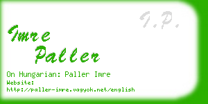 imre paller business card